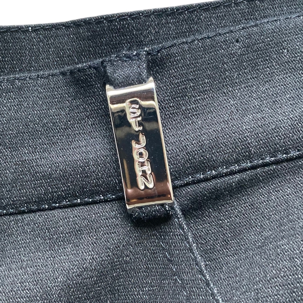 SOLD St John Sport Mary Gray Black denim stretch straight high rise pants casual - Picture 10 of 16